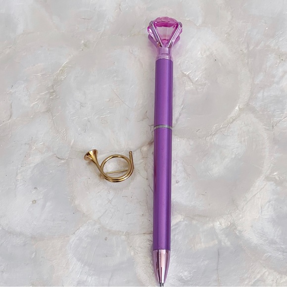 Vintage Gold Tone French Horn Mini Brooch 1” - Picture 4 of 8